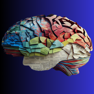cerveau fond bleu