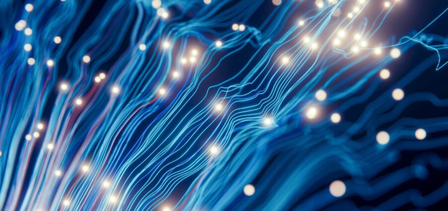 Des points lumineux comme de la fibre optique